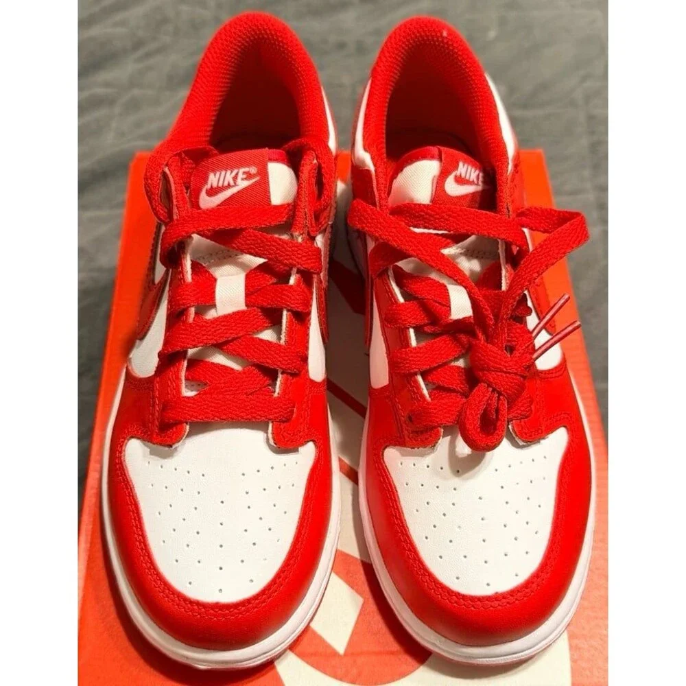 NIKE DUNK LOW WHITE/UNIVERSITY RED